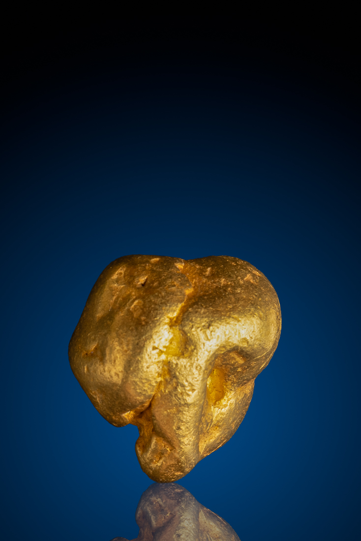 (image for) Lustrous Heavy Natural Gold Nugget - American River, CA - 17.71 grams